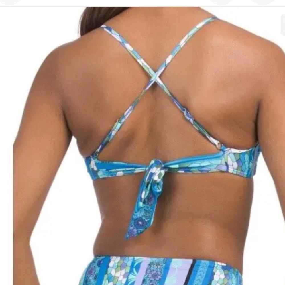 Lucky Brand Tribal Chic Halter Bikini Top Small NWT - Picture 2 of 5